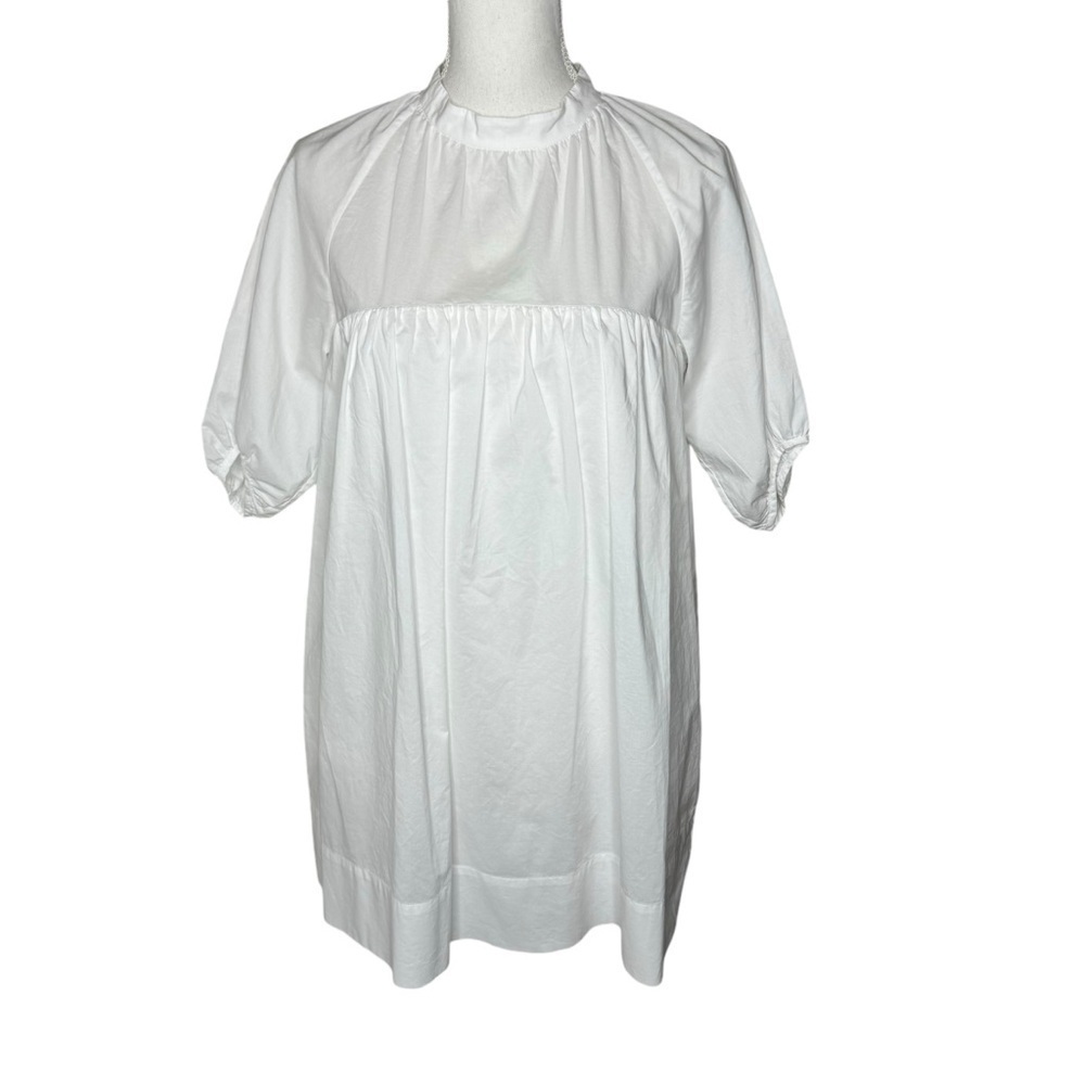 EVERLANE‎ The Shirred Mini Yoke Dress in White XS